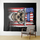 Uncle Sam Skull Wandkleed (In Situ (horizontaal))