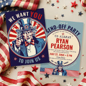  Uncle Sam US Military Going Away Party Kaart