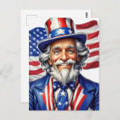 Uncle Sam USA Briefkaart (Voorkant / Achterkant)