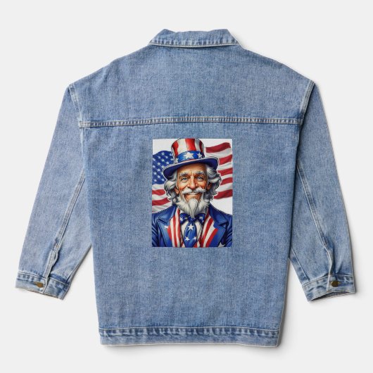 Uncle Sam USA Denim Jacket (Achterkant)