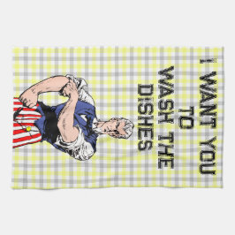 Uncle Sam Wants Your Dishes Towel Theedoek