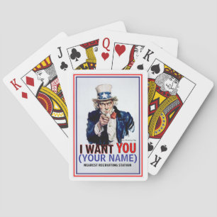 Uncle Sam werft Kaarten