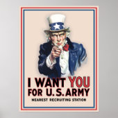Uncle Sam werven Poster (Voorkant)