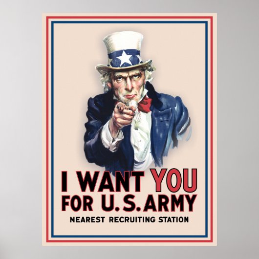 Uncle Sam werven Poster (Voorkant)