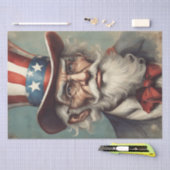 Uncle Sam's Patriottische Prowess Decoupage Papier (Craft)