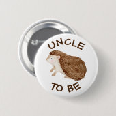 Uncle to be Woodland Animals Baby shower Button (Voorkant /achterkant)