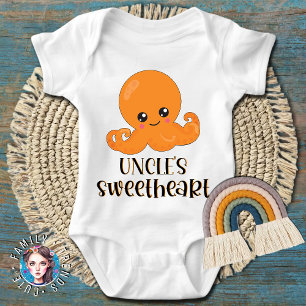 Uncle's Sweetheart Oranje Kawaii Octopus Romper