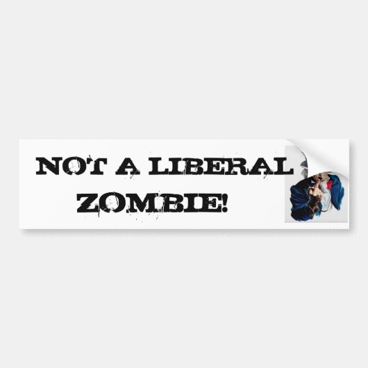UNCLESAM1, GEEN LIBERAAL , ZOMBIE! BUMPERSTICKER (Voorkant)