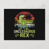 Unclesarurus | Cool Retro Dinosaur-ontwerp Briefkaart (Voorkant)