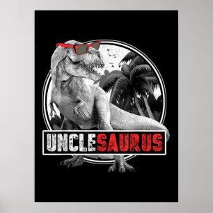 Unclesaurus Dinosaur oom Saurus Poster