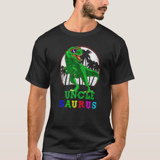 Unclesaurus Rex Dinosaur Mannen oom Saurus Familie T-shirt (Voorkant)