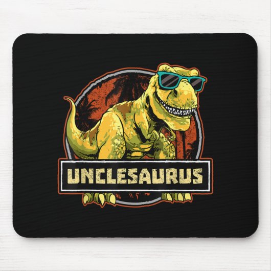 Unclesaurus T rex oom Saurus Dinosaur Muismat (Voorkant)