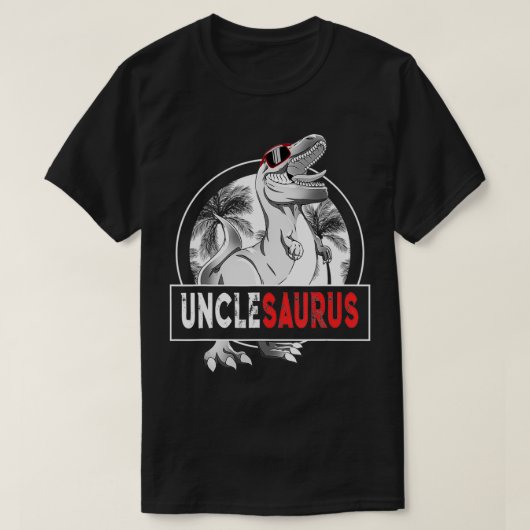 Unclesaurus T're oom Saurus Dinosaur Mannen Boys T-shirt (Design voorkant)