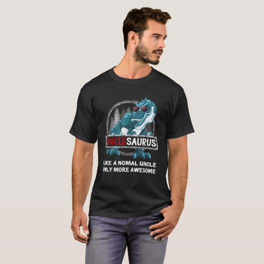 Unclesaurus Uncle Saurus T Rex Uncle Dinosaur Saur T-shirt (Voorkant volledig)