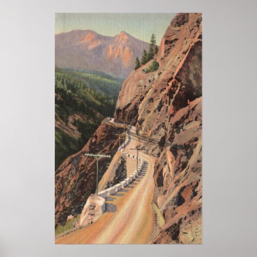 Uncompahgre Gorge en Million Dollard Highway Poster (Voorkant)