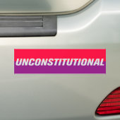 UNCONSTITUTIONELE BUMPERSTICKER (Op auto)