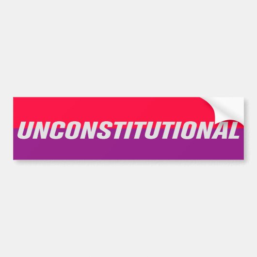 UNCONSTITUTIONELE BUMPERSTICKER (Voorkant)