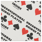 Unconventioneel Bridge Player Inside Card-aansluit Stof (Close Up)