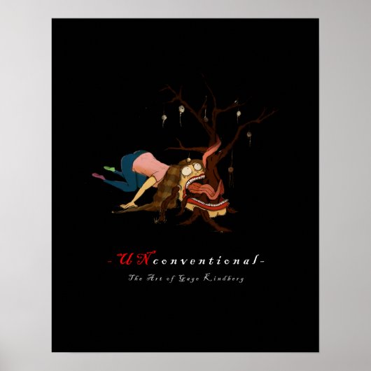 UNconventioneel: draagbaar Poster met kerstbomen (Voorkant)