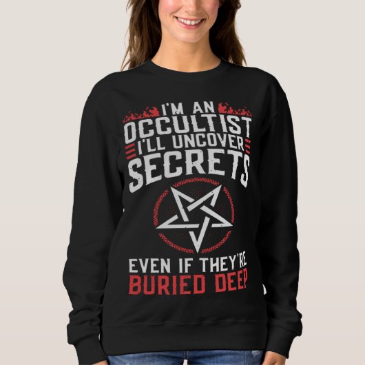 Uncover Secrets Satanic Baphomet Witchcraft Goth O Trui (Voorkant)