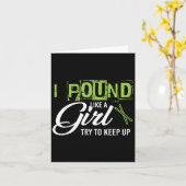 Und Like A Girl Try To Keep Up Workout Kaart (Gele Bloem)