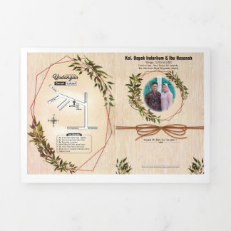 undangan simpel dan keren keren drieluik uitnodiging