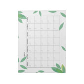 Undated fresh Green Minimalist Monthly Planner  Notitieblok (Gedraaid)