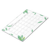Undated fresh Green Minimalist Monthly Planner  Notitieblok (Schuin)