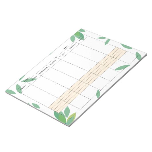Undated Minimal Weekly Planner Notepad Notitieblok (Schuin)