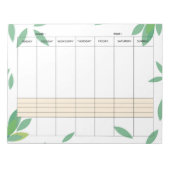 Undated Minimal Weekly Planner Notepad Notitieblok (Voorkant)