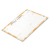 Undated Vertical Weekly Planner, Orange Border Notitieblok (Schuin)
