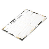 Undated Weekly Planner, Black and Gold Accents  Notitieblok (Schuin)
