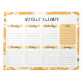 Undated Weekly Planner with Orange Slice Border Notitieblok (Voorkant)