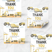 Under Construction Baby Shower Vierkante Sticker