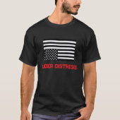 "Under Distress" T-shirt met Ondersteboven Vlag (Voorkant)