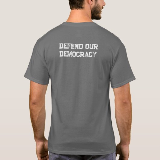 Under Distress / Verdedig onze democratie T-shirt (Achterkant)