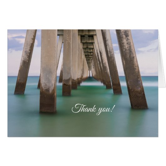 Under Navarre Beach Pier Thank you Card (Devant Horizontal)
