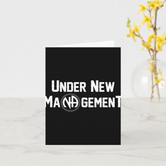Under New Management Narcotics Anonymous Design  Kaart (Gele Bloem)