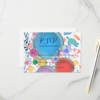 Under Sea Water Theme for Wedding RSVP Kaartje