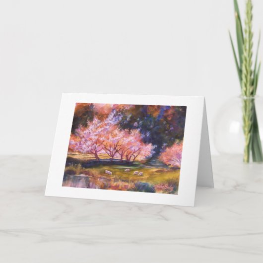 "UNder the Cherry Blossoms" - CARTE Aquarelle (Devant)