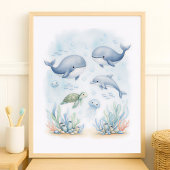 Under the Sea Adventure Kids Bathroom Wall Art Poster