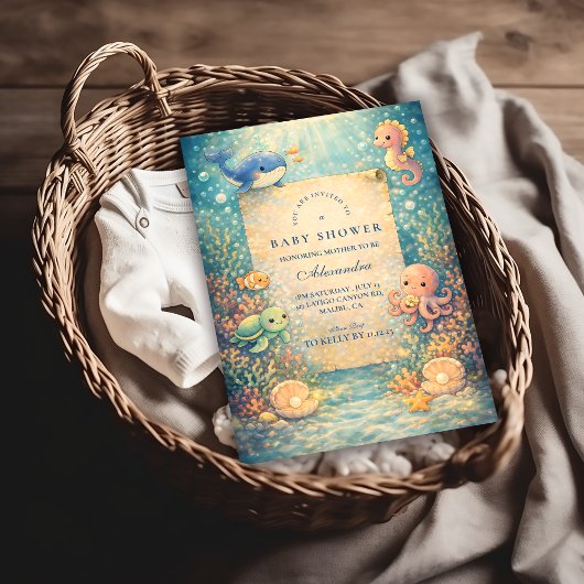 Under The Sea Baby Shower Kaart