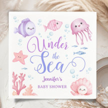 Under The Sea Baby Shower Meisje Roze Oceaan Diere