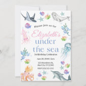 Under the Sea Birthday Invitation (Devant)