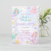 Under The Sea Birthday Invitation Editable (Debout devant)