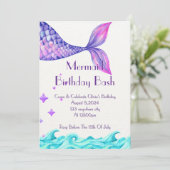 UNDER THE SEA BIRTHDAY INVITATION FOR GIRLS (Debout devant)