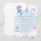 UNDER THE SEA BIRTHDAY PARTY INVITATION (Devant / Derrière)