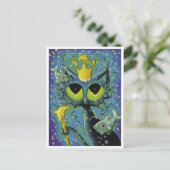 Under the Sea Cat fish fantasy postcard Briefkaart (Staand voorkant)