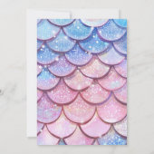 Under the Sea Mermaid 3e Invitation d'anniversaire (Dos)