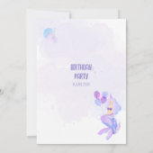 Under the sea Mermaid Birthday Invitation card (Dos)